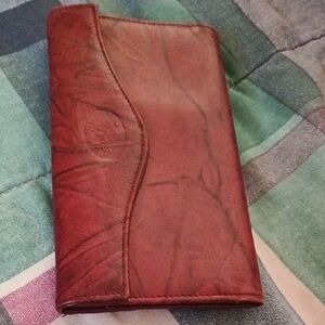 Buxton Heiress Leather RFID Ziparound, Accordion Wallet Burgundy